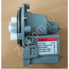 Насос Askoll 40W на 3-ех винтах клеммы назад раздельно алюм. PMP026UN