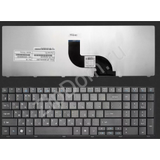 Клавиатура для ноутбука Acer Aspire E1-521, E1-531, E1-571, TravelMate 5335, 5542 Series. Плоский Enter. Черная, без рамки. PN: NSK-AUQ0R.