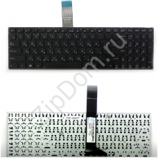 Клавиатура для ноутбука Asus X501, X501A, X501U, X501EI, X501XE, X501XI Series. Плоский Enter. Черная, без рамки. Русифицированная. PN: MP-11N63US-5281W, AEXJB00110.