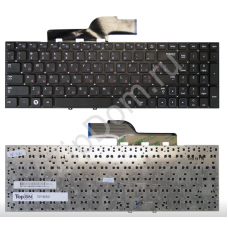 Клавиатура для ноутбука Samsung 300E5A, 300V5A, 305V5A Series. Плоский Enter. Черная, без рамки. PN: 9Z.N5QSN.10R, BA5903075.