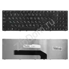 Клавиатура для ноутбука Asus F52, K50, K51, K61, K70, X5, X70 Series. Плоский Enter. Черная, с рамкой. PN: MP-07G73RU-5283, V090562BK1.