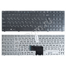 Клавиатура для ноутбука DNS Pegatron C15, C17 Series. Г-образный Enter. Черная, с черной рамкой. PN: MP-13A83SU-5283, 0KN0-CN4RU12.