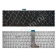 Клавиатура для ноутбука Asus A553, D553, K555, X555, X553, X502 Series. Плоский Enter. Черная, без рамки. PN: 0KNB0-612ARU00, 9Z.N9DSU.20R.