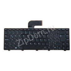 Клавиатура для ноутбука Dell Inspiron 3520, 5520, N5050, Vostro 1540, 3350, 3550 Series. Плоский Enter. Черная, с черной рамкой. PN: NSK-DX0SW.