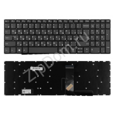 Клавиатура для ноутбука Lenovo IdeaPad 320-15ABR, 320-15AST Series. Плоский Enter. Черная, без рамки. Русифицированная. PN: SN20N0459116, 9Z.NDRDSN.101.