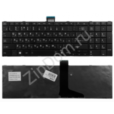 Клавиатура для ноутбука Toshiba C50, L50, C850, P870 Series. Плоский Enter. Черная, без рамки. PN: MP-11B96SU-528, NSK-TT0SU 0R.